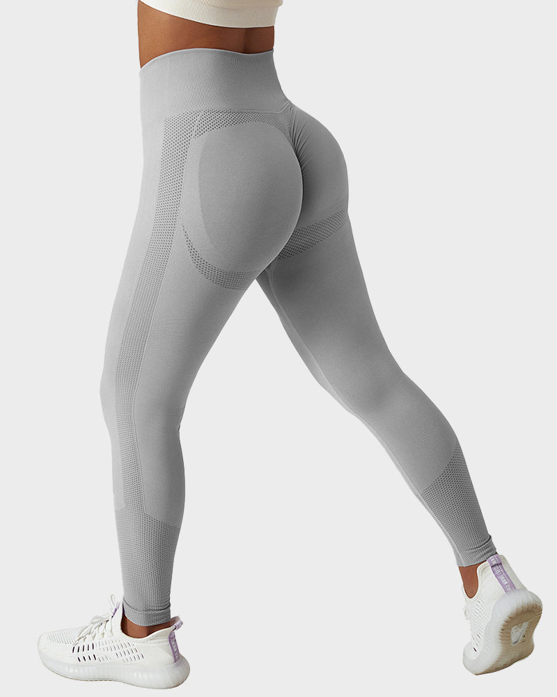 Leggings de fitness respirants en tricot sans couture pour soulever les fesses