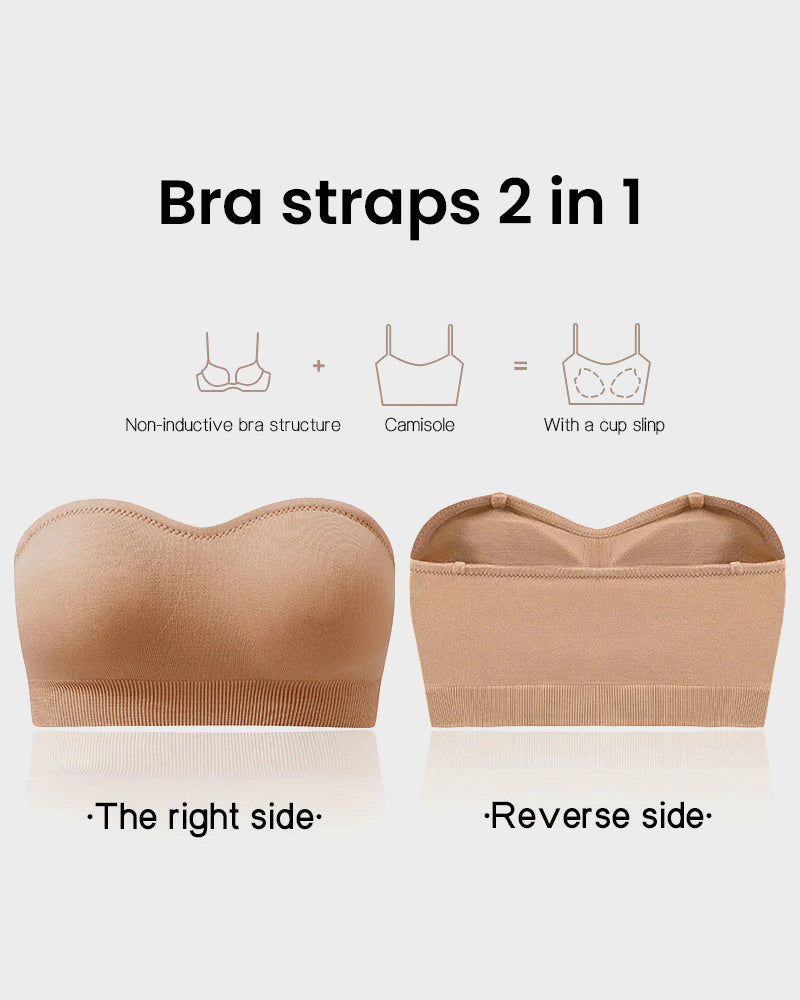 Non-Slip Bandeau Seamless Wireless Strapless Bra