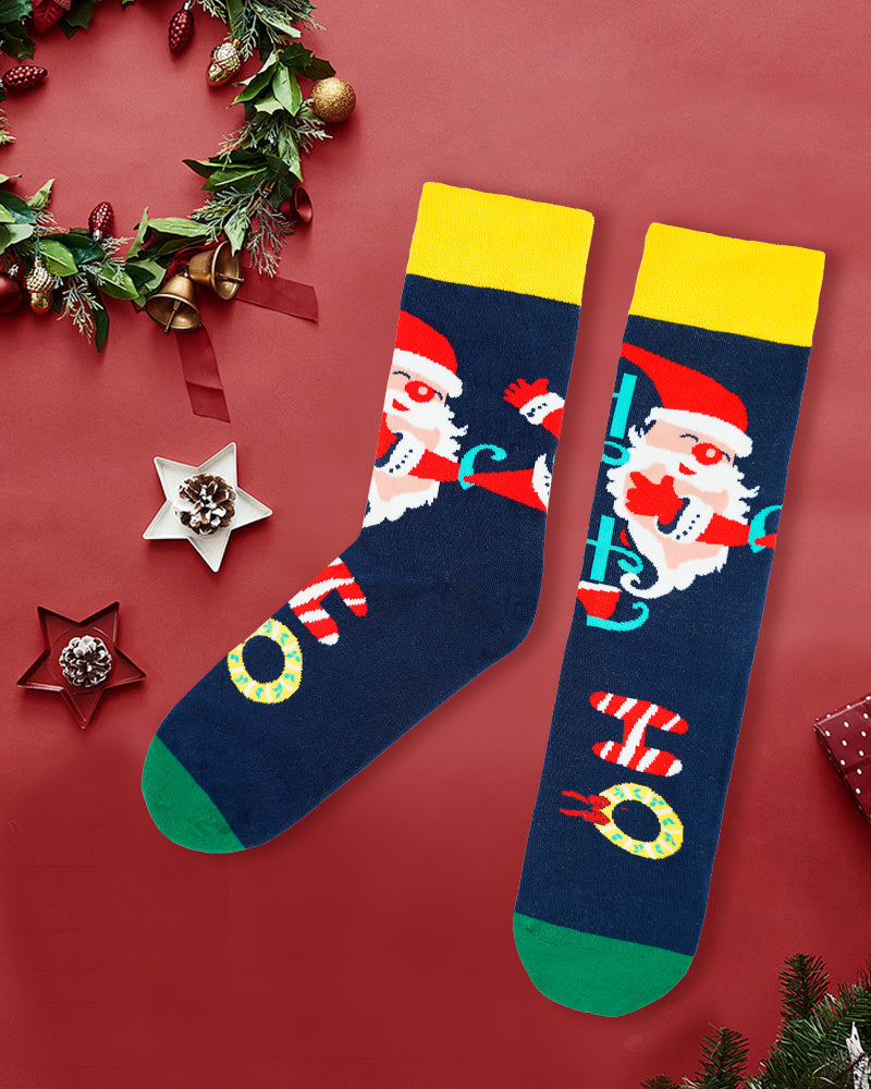 Chaussettes douces et confortables à imprimé de Noël (lot de 4)