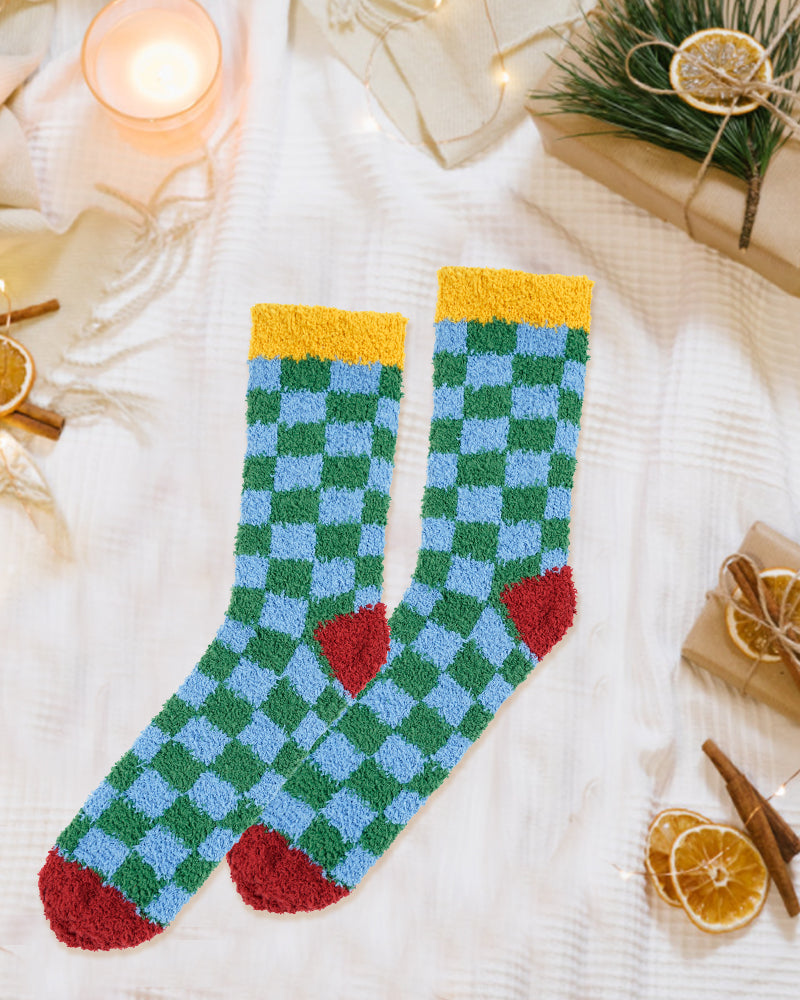 Cute Festive Print Cozy Warm Fluffy Socks (3 Pack)