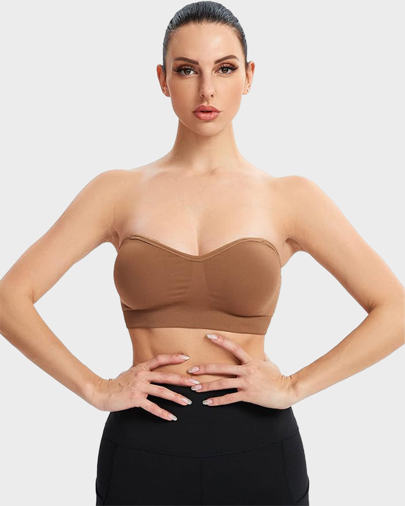 Sujetador bandeau antideslizante sin costuras, sin tirantes y sin aros SheCurve®