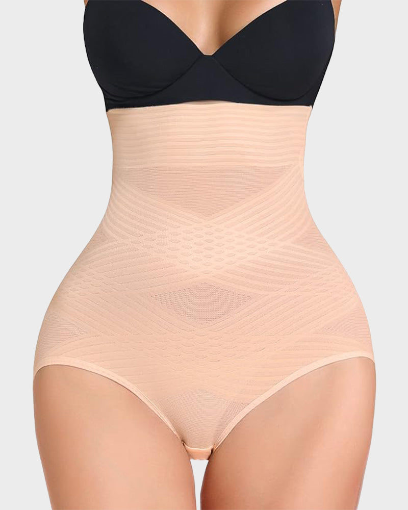 Body gainant taille haute et hanches pour femme au design croisé slim