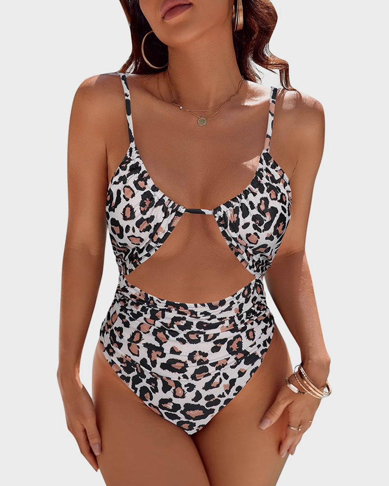 Women's One Piece Flattering Cheeky High Cut Out Cute Swimsuit