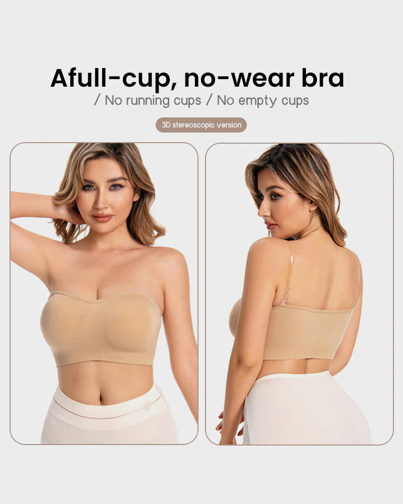 Sujetador bandeau antideslizante sin costuras, sin tirantes y sin aros SheCurve®