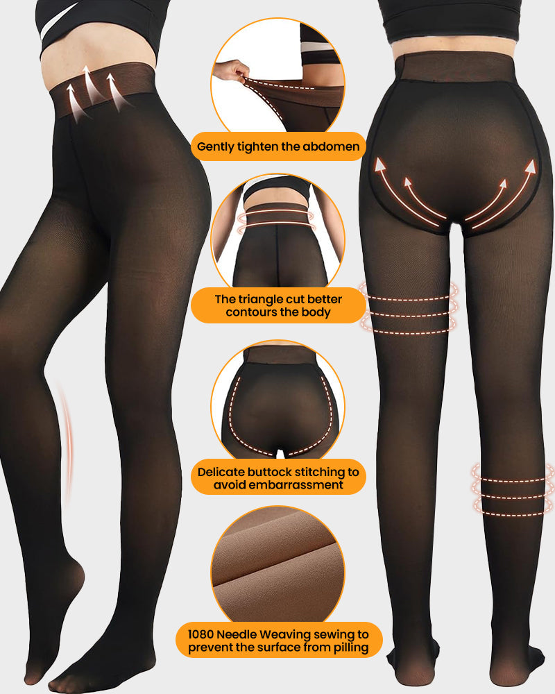 Collants doublés en polaire translucide SheCurve® 