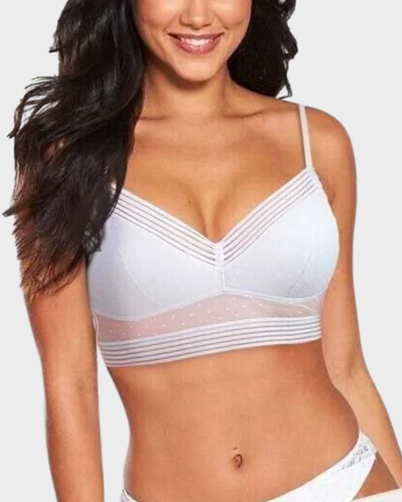 Extra-Wide Stretchy Band Soft Lace Bra