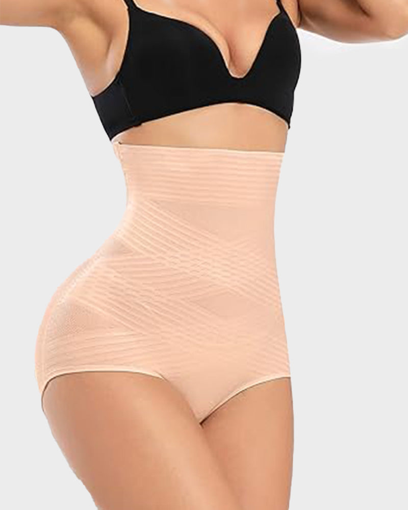 Women's slim cross design high waist and hip lift body Shapewear