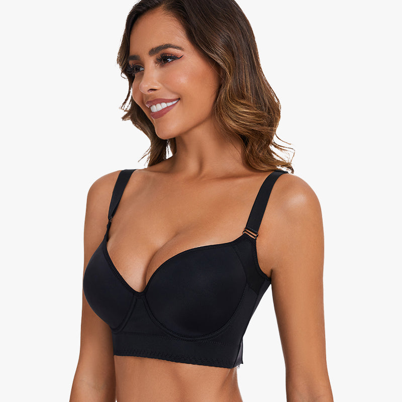 Full-Coverage Back Smoothing Bra-Black