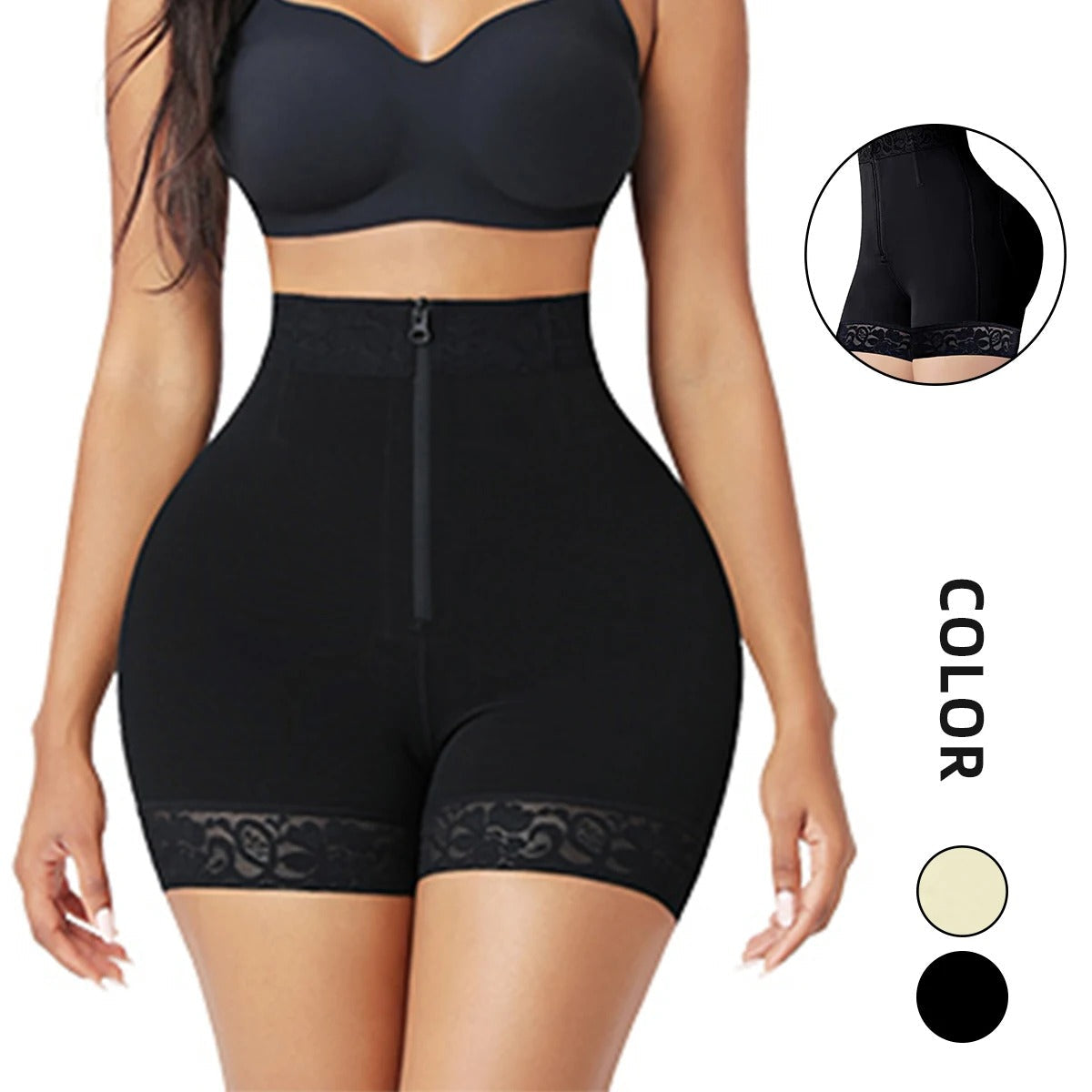 SheShape® High-Waisted Boned Shaping Shorts