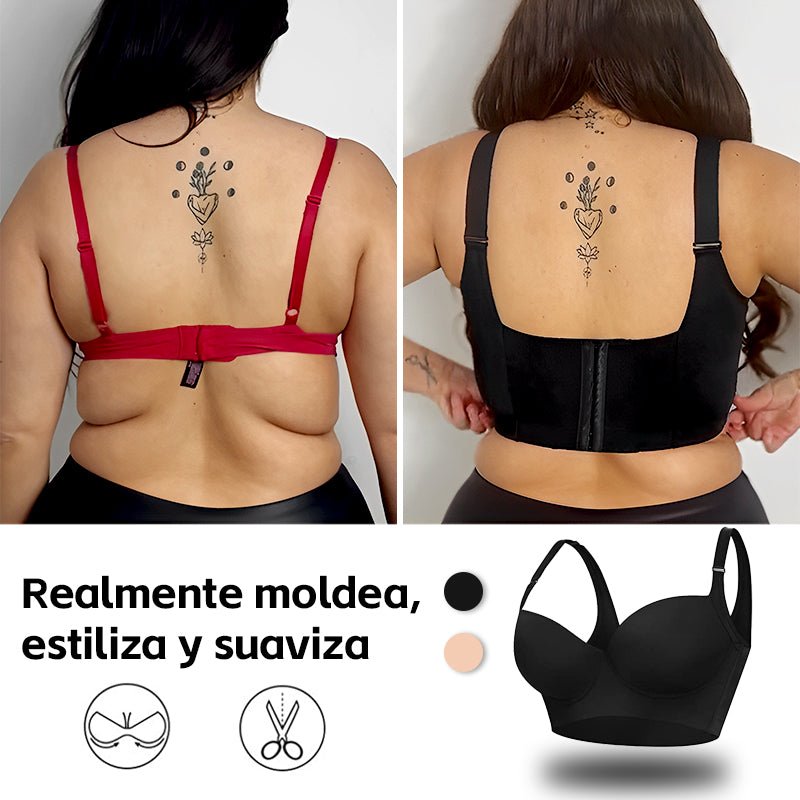 Full-Coverage Back Smoothing Bra-Black