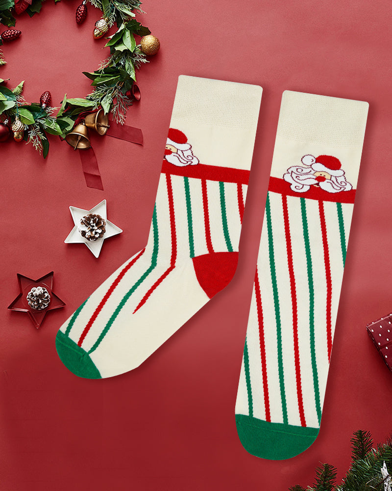 Chaussettes douces et confortables à imprimé de Noël (lot de 4)