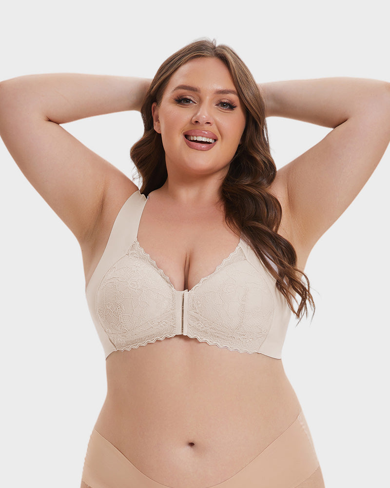 Soutien-gorge gainant sans fil à fermeture frontale SheCurve® « 5D » 