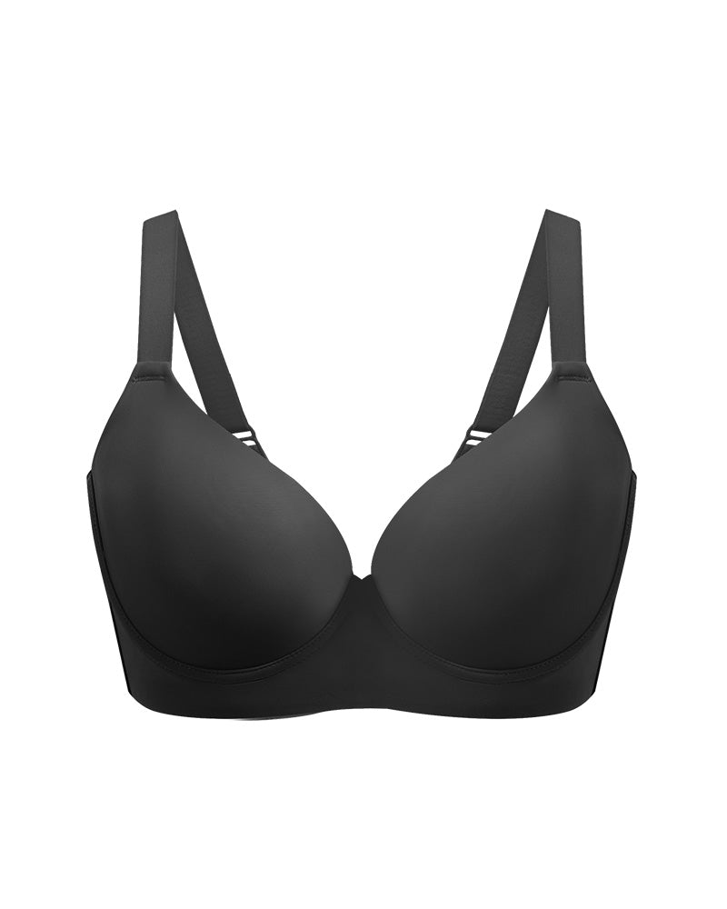 Soutien-gorge push-up plongeant lissant le dos SheCurve® - Noir 