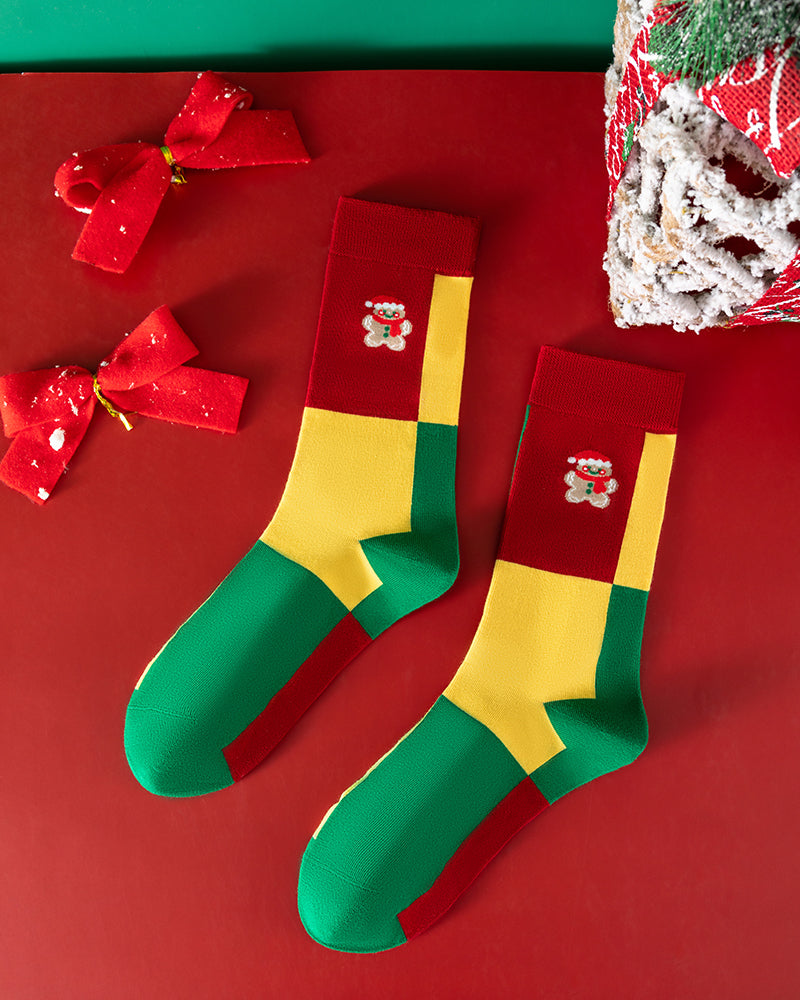 Chaussettes douces et confortables à imprimé de Noël (lot de 4)