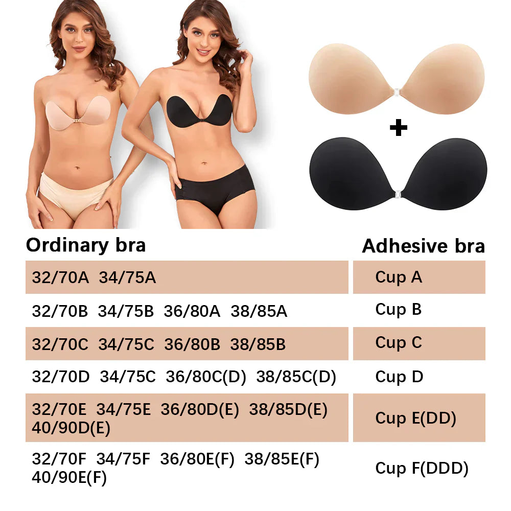 SheShape®Invisible Sticky Push Up Bra (2 Pack)