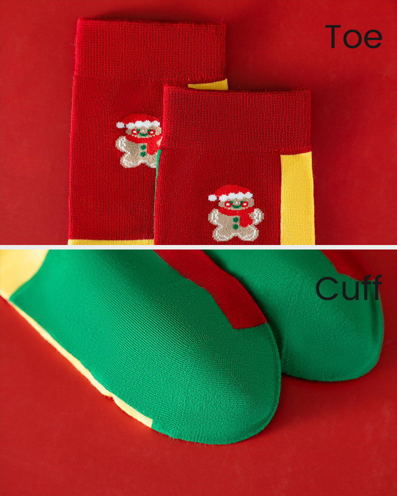 Chaussettes douces et confortables à imprimé de Noël (lot de 4)