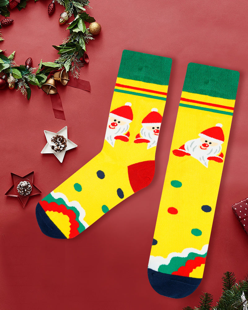 Chaussettes douces et confortables à imprimé de Noël (lot de 4)