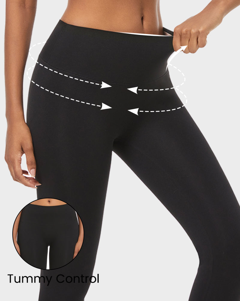 Legging taille haute avec doublure en polaire légère pour rehausser les fesses 