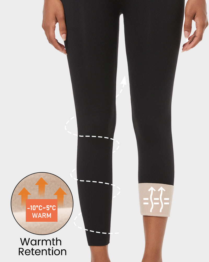 Legging taille haute avec doublure en polaire légère pour rehausser les fesses 