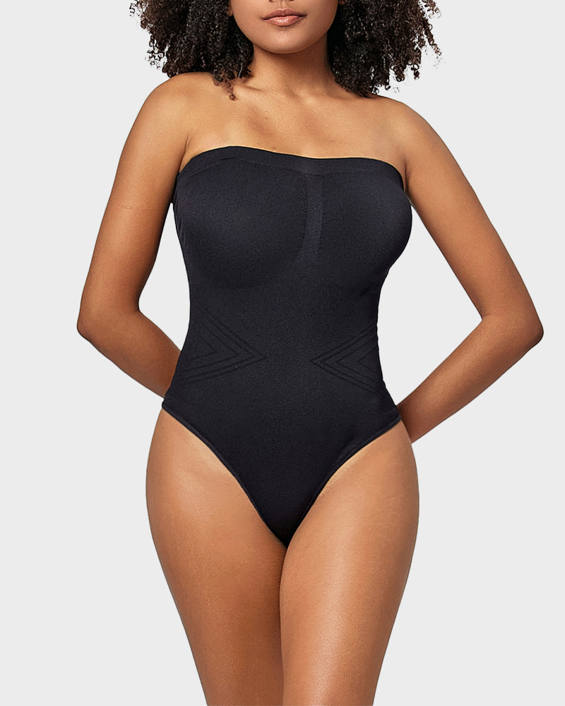 Body moldeador bandeau sin costuras con tirantes extraíbles