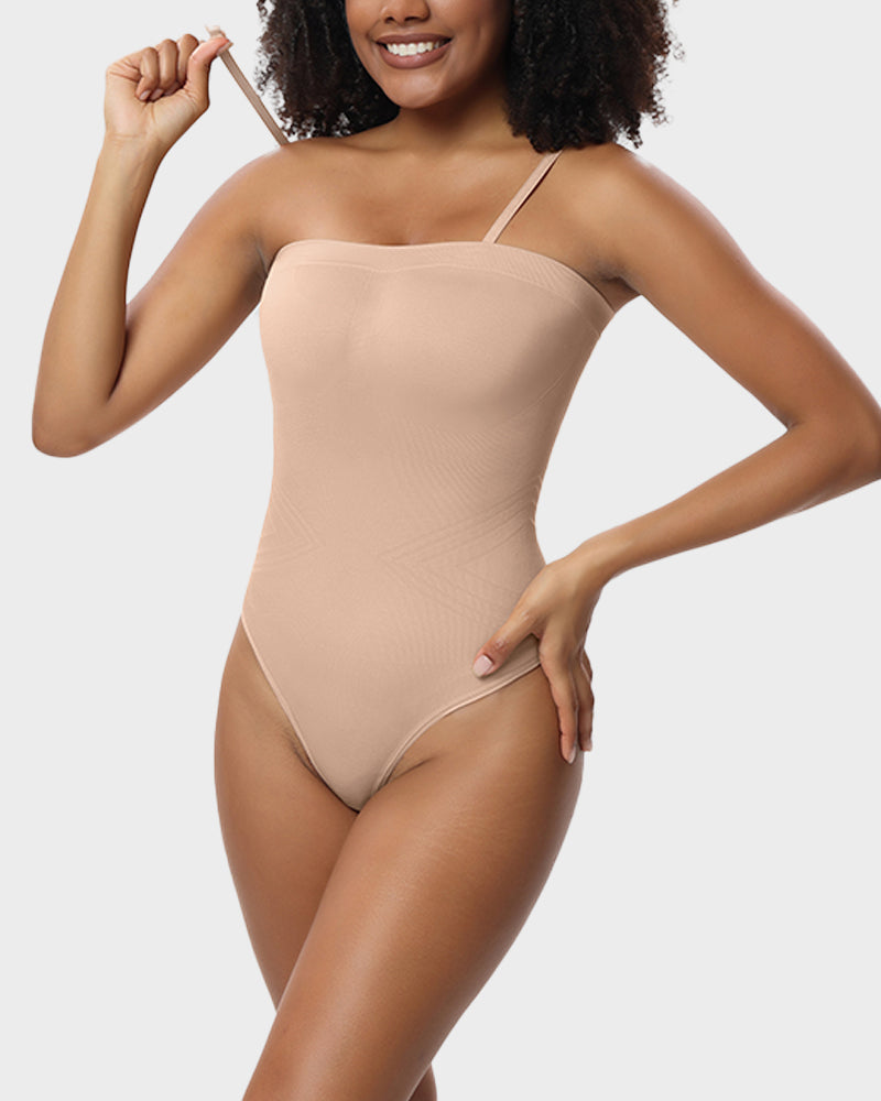 Body moldeador bandeau sin costuras con tirantes extraíbles