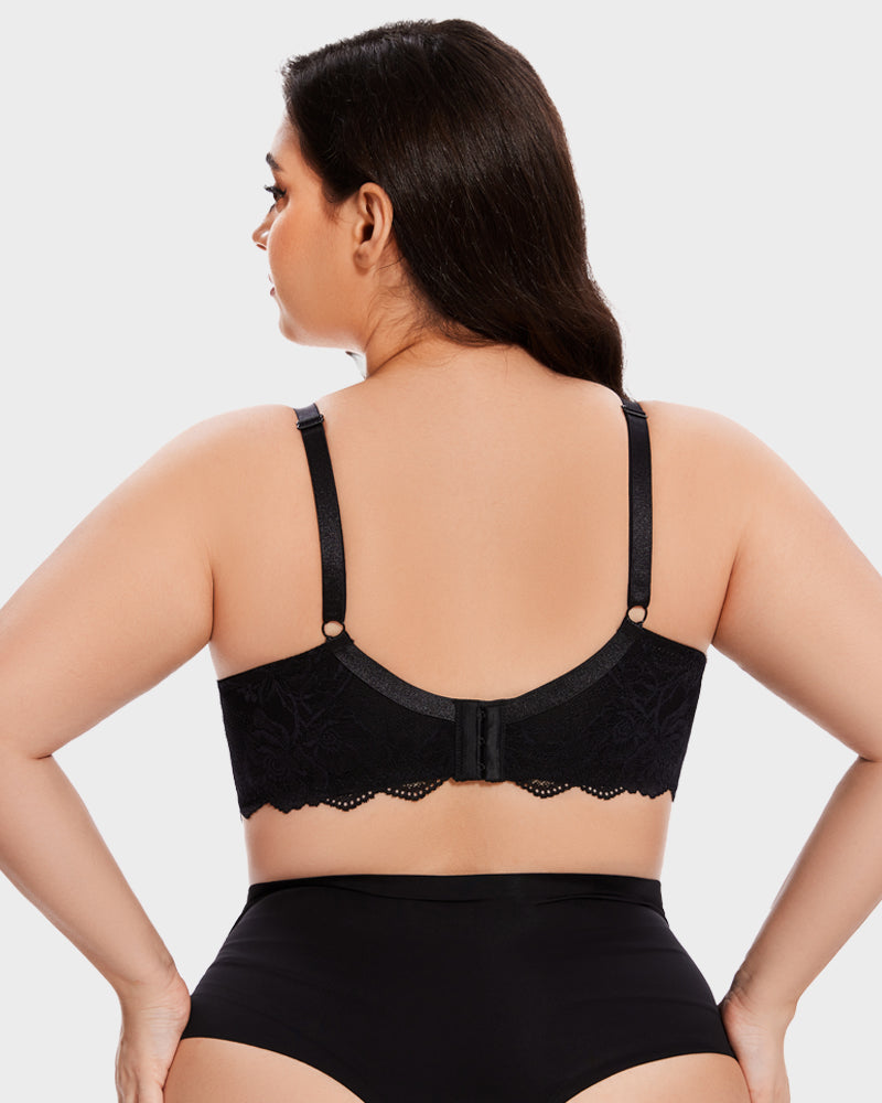 Soutien-gorge push-up à couverture intégrale en dentelle