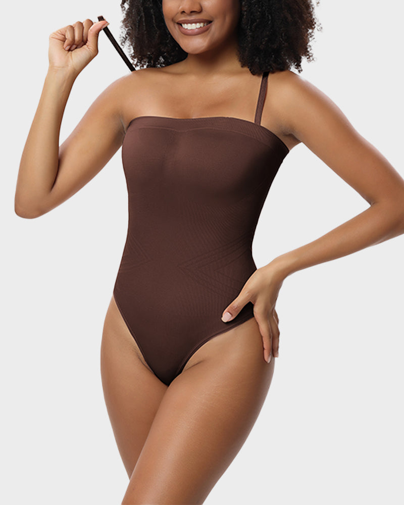 Body moldeador bandeau sin costuras con tirantes extraíbles