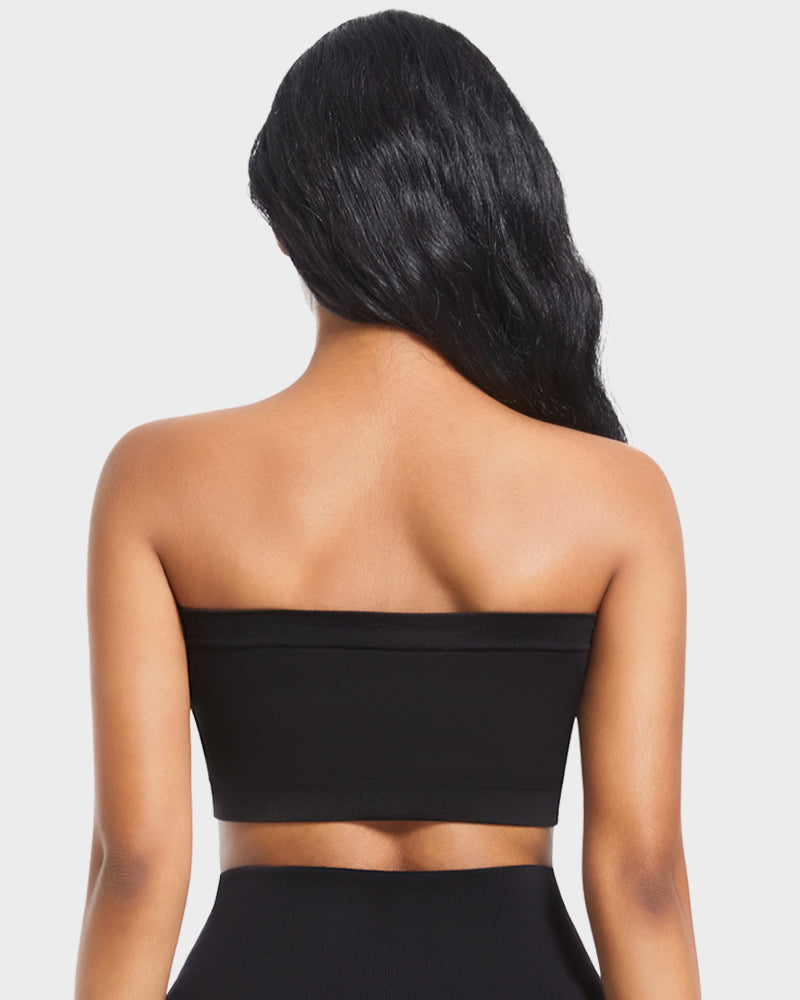 Soutien-gorge bandeau sans bretelles rembourré et confortable sans coutures 