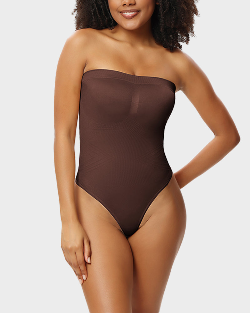 Body moldeador bandeau sin costuras con tirantes extraíbles