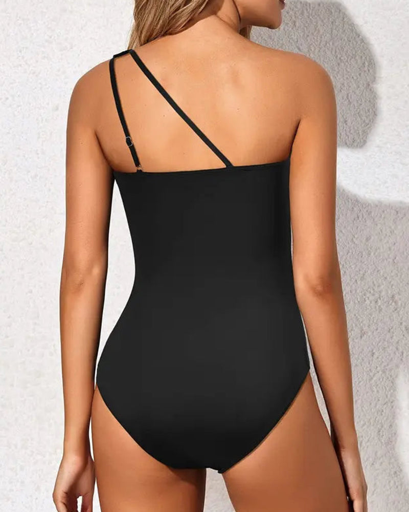 One Shoulder One Piece Swimsuit