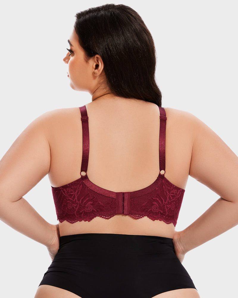 Soutien-gorge push-up à couverture intégrale en dentelle