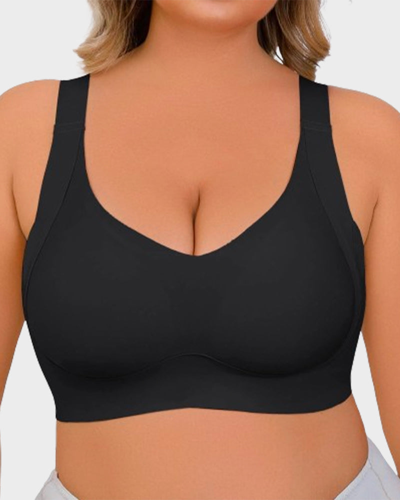 SheShape®-Daily Comfort Wireless Shaper Bra-Black