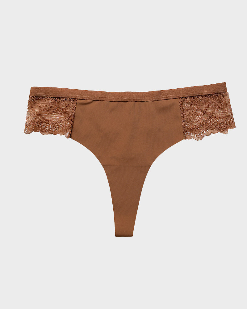 Culotte string en dentelle confortable sans coutures SheCurve®