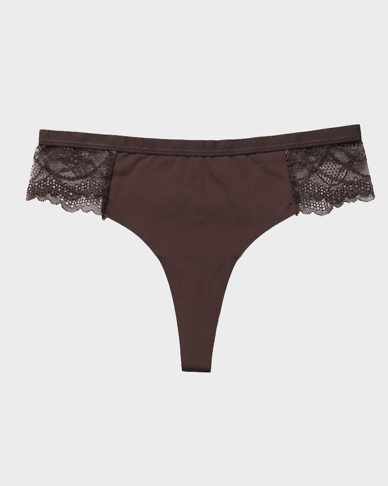 Culotte string en dentelle confortable sans coutures SheCurve®