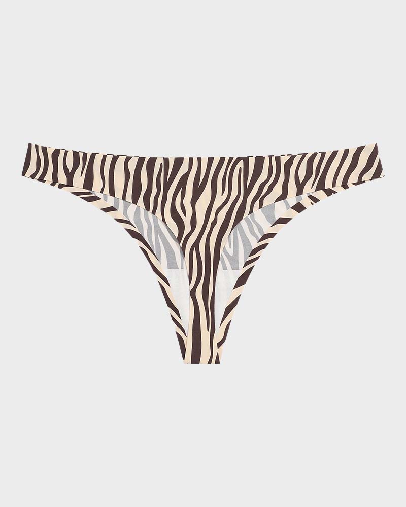 Culotte string taille basse sans coutures à imprimé animalier SheCurve®