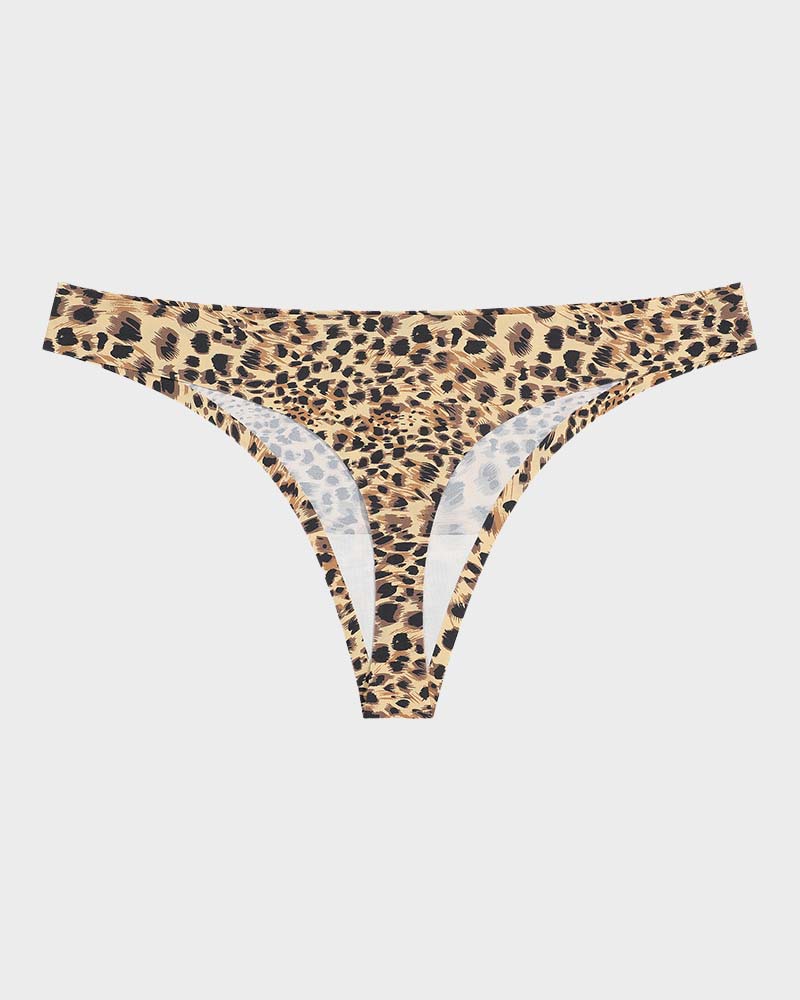 Culotte string taille basse sans coutures à imprimé animalier SheCurve®