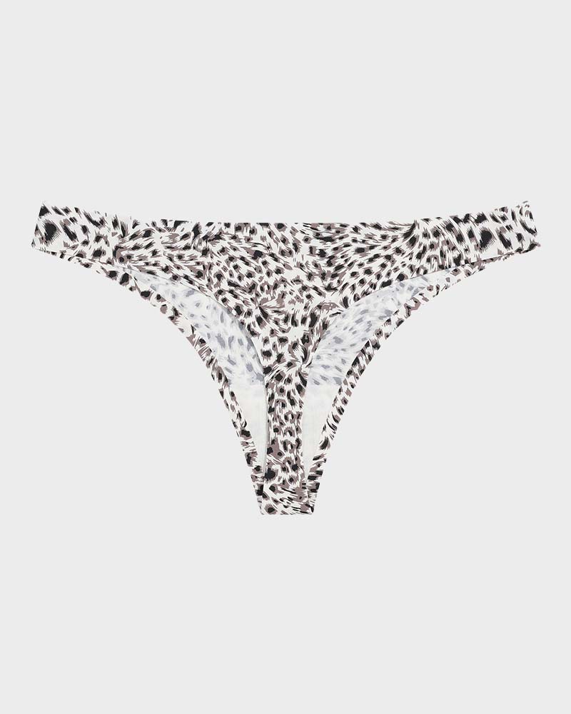 Culotte string taille basse sans coutures à imprimé animalier SheCurve®