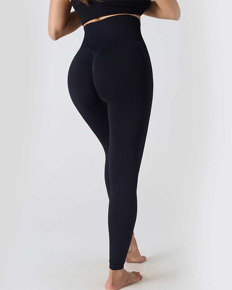 Leggings de entrenamiento con cintura alta y sin costuras para levantar los glúteos