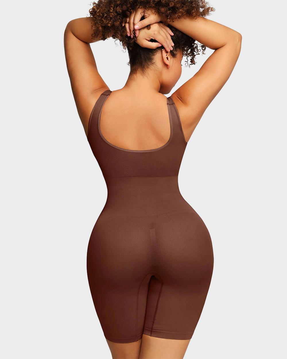 SheShape® Seamless Sculpting Mid Thigh Bodysuit Shaper