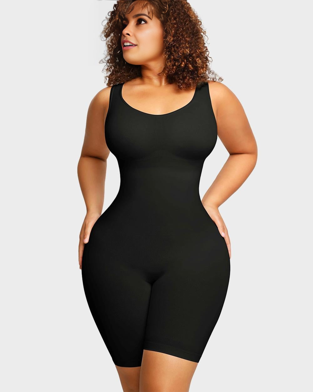 SheShape® Seamless Sculpting Mid Thigh Bodysuit Shaper