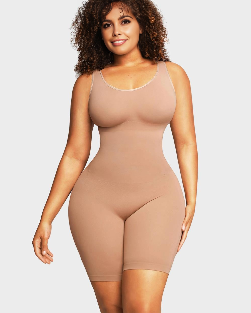 SheShape® Seamless Sculpting Mid Thigh Bodysuit Shaper